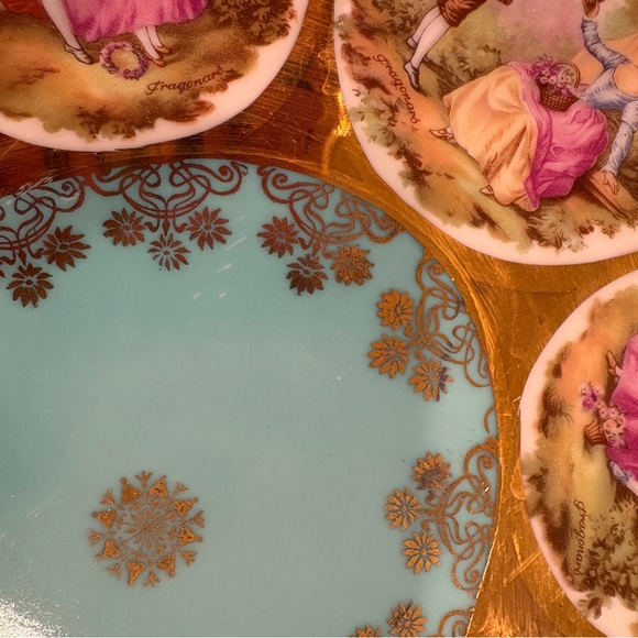 JWK western Fragonard Bavaria porcelain ornamental plate. - Picture 4 of 6